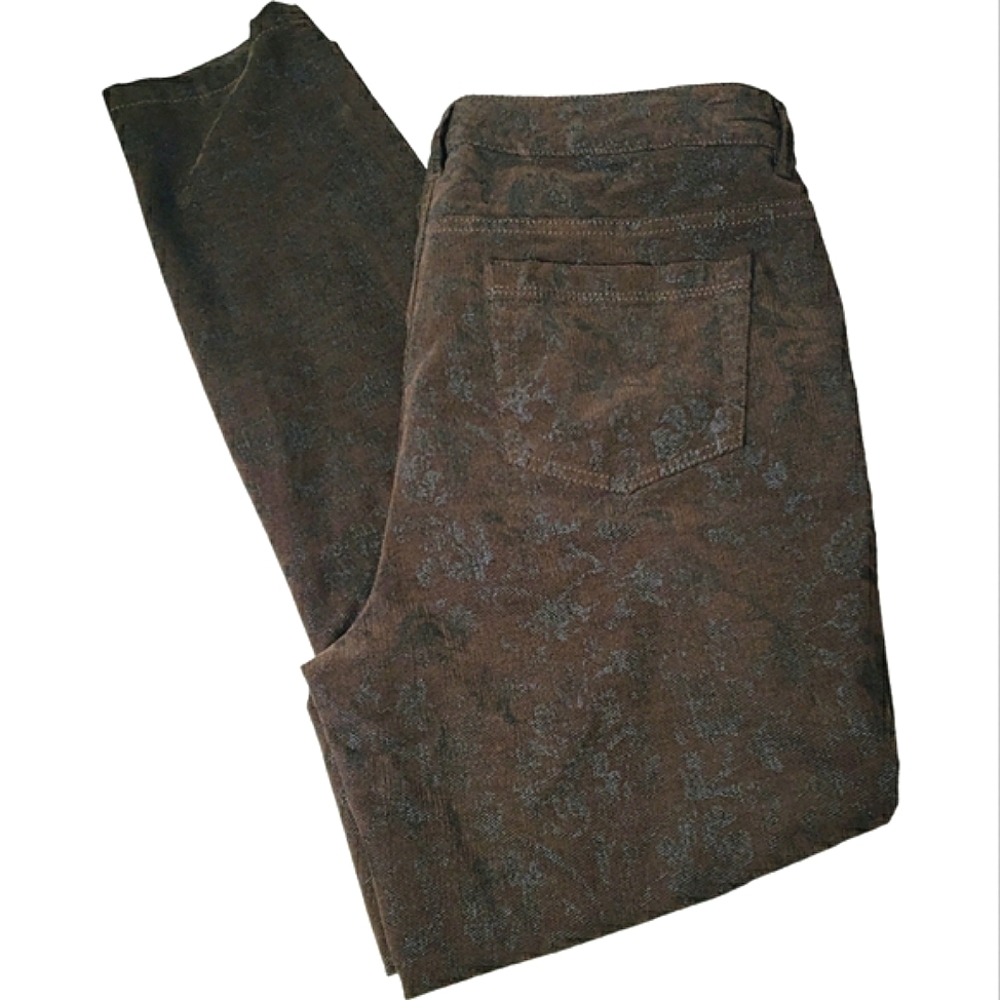 Etcetera Flocked Print Corduroy Jeans Style 8 Gorp Outdoors Comfy Autumn Pants